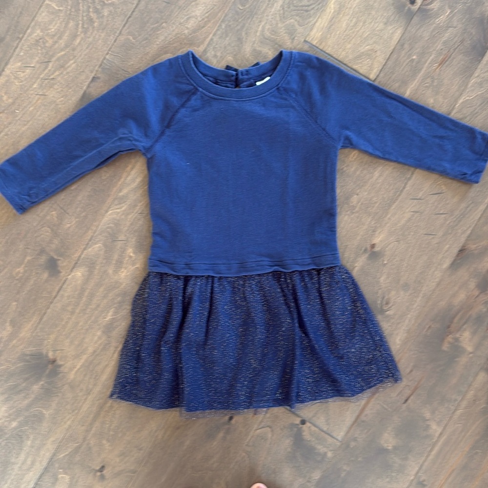 Carters Mixed Media Blue/Navy Dress